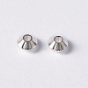 Silver Color Plated Brass Bicone Spacer Beads X-KK-EC008-S-NF-4