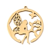 304 Stainless Steel Pendants STAS-F367-07G-1