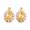 Real 18K Gold Plated Brass Micro Pave Cubic Zirconia Charms ZIRC-Z023-04A-NR-2