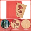 CRASPIRE Rectangle with Pattern Wooden Greeting Cards DIY-CP0006-75E-5