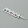 Word LUCKY Alloy Rhinestone Hair Bobby Pins FIND-WH0152-34C-S-2