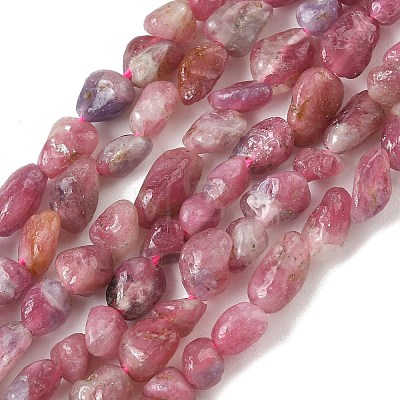 Natural Pink Tourmaline Beads Strands GG-CBAAEDE-B06-1