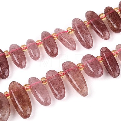 Natural Strawberry Quartz Beads Strands G-Z091-A25-1