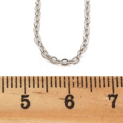 Brass Cable Chain Necklaces for Women NJEW-D302-48P-1