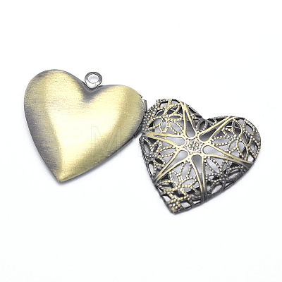 Brass Diffuser Locket Pendants X-KK-F717-25AB-NR-1