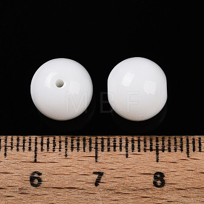 Opaque Solid Color Glass Beads GLAA-N007-10mm-A06-1