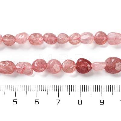 Natural Strawberry Quartz Beads Strands G-P497-01C-43-1