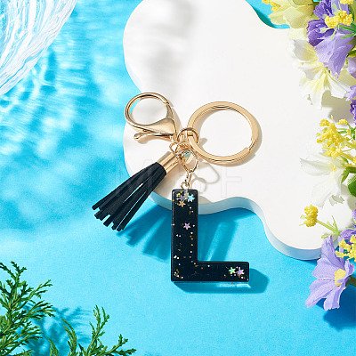 1Pc Resin Letter Keychains KEYC-TADJ0001-09L-1