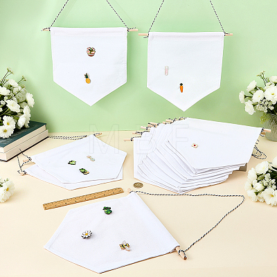 Polycotton Wall Hanging Brooch Jewelry Banner Holder AJEW-WH0596-833C-1