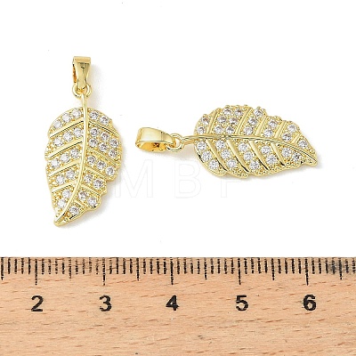 Brass Micro Pave Clear Cubic Zirconia Charms KK-A290-01B-G-1