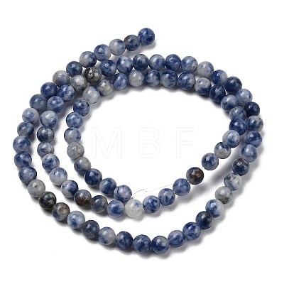 Natural Blue Spot Jasper Beads X-GSR4mmC036-1