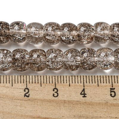 Transparent Spray Painting Crackle Glass Beads Strands GLAA-NH0001-05J-1