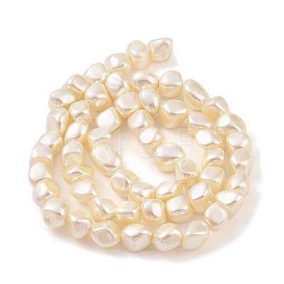 Electroplated Shell Pearl Beads Strands BSHE-C006-02B-1