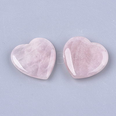 Natural Rose Quartz Heart Love Stone G-T125-06A-1