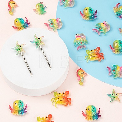 56Pcs 7 Style Resin Cabochons CRES-LS0001-07-1