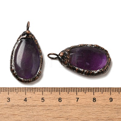 Natural Amethyst Pendants G-K381-05R-02-1