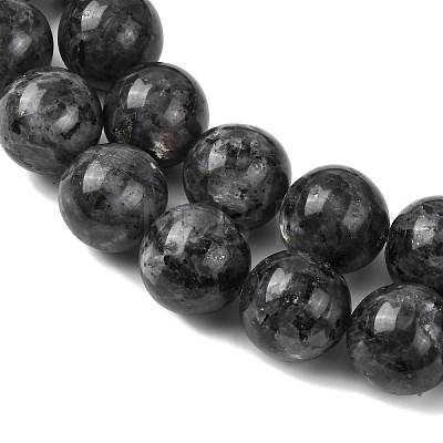 Natural Larvikite Beads Strands G-A310-A03-16mm-1