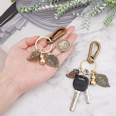 2Pcs Brass Keychain KEYC-FH0001-06-1