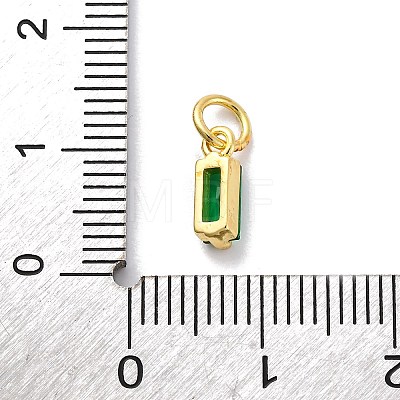 Brass Pave Cubic Zirconia Charms KK-F894-13G-03-1
