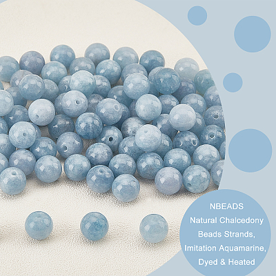  Natural Chalcedony Beads Strands G-NB0003-81-1