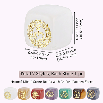7Pcs 7 Styles Natural Mixed Stone Beads G-BBC0001-07-1