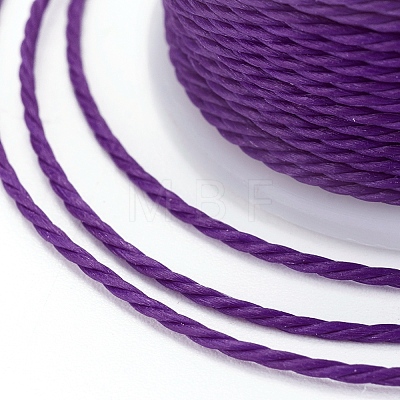 Round Waxed Polyester Cord YC-G006-01-1.0mm-13-1