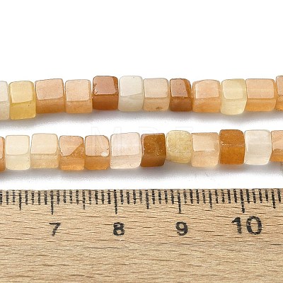 Natural Golden Silk Jade Beads Strands G-C135-E01-01-1