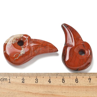 Natural Red Jasper Carved Pendants G-H089-01F-1