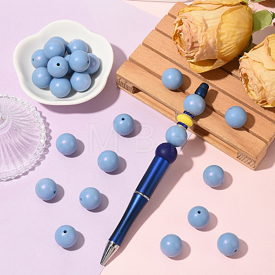 30Pcs Round Silicone Beads SIL-SZ0004-23B-1