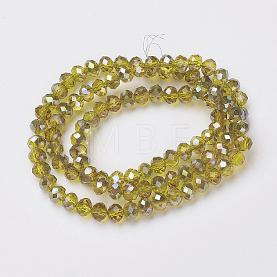 Electroplate Transparent Glass Beads Strands EGLA-A034-T4mm-S02-1