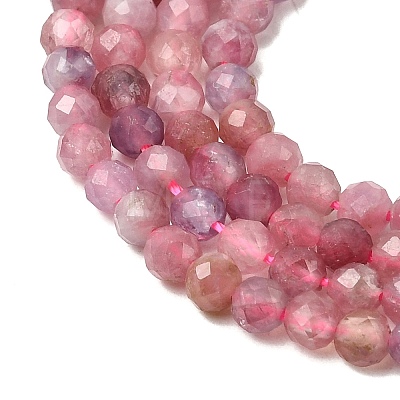 Natural Pink Tourmaline Beads Strands G-N342-33B-1