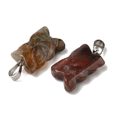 Natural African Bloodstone Pendants G-B127-09P-05-1