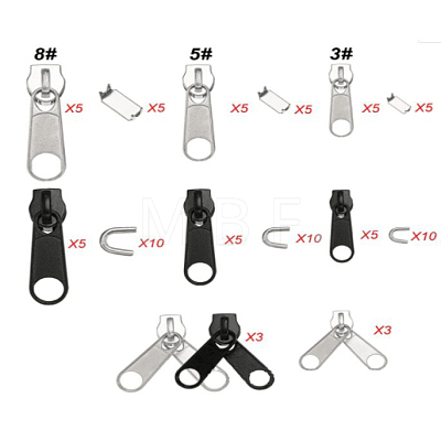 84pcs Zipper Repair Kit PALLOY-WH0020-06-1