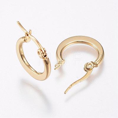 304 Stainless Steel Hoop Earrings EJEW-F105-24G-1