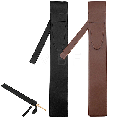 2Pcs 2 Colors Leather Drumstick Storage Case AJEW-CL0005-92-1