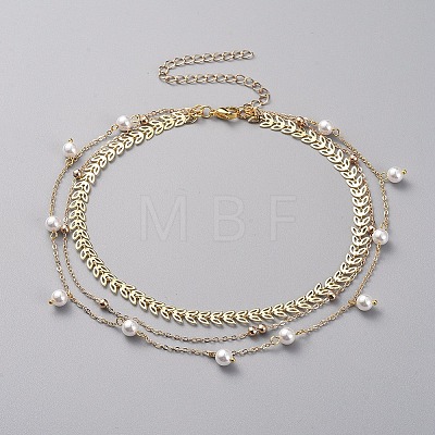 Layered Necklaces Sets NJEW-JN02633-1