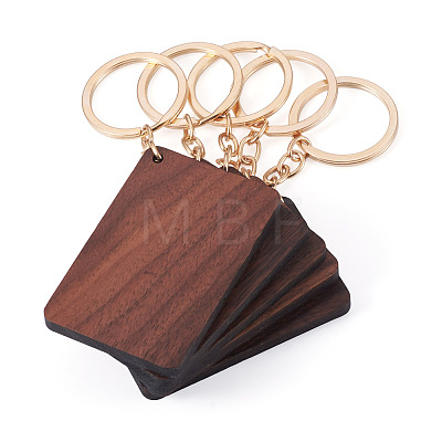 Walnut Wood Pendant Keychains KEYC-TAC0034-06A-1