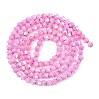 Electroplate Bicone Glass Beads Strands GL-T021-2.5x3mm-16-22-1