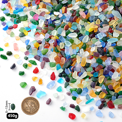 450G Frosted Glass Beads FGLA-PH0001-12-1