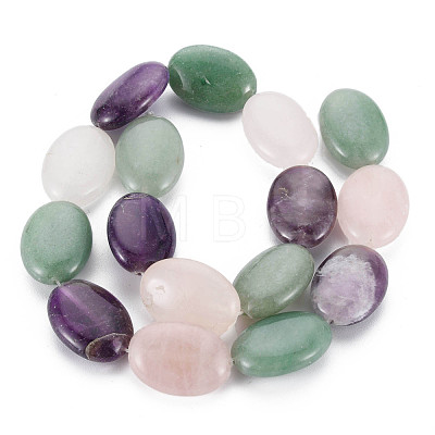 Natural Green Aventurine & Rose Quartz & Amethyst Beads Strands G-S359-353-1