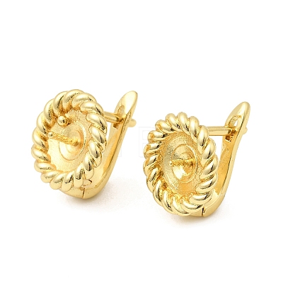 Brass Hoop Earring Findings KK-Z154-09G-1