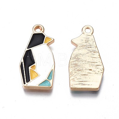 Rack Plating Alloy Enamel Pendants ENAM-S122-77-1