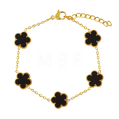 Acrylic Flower Link Chain Bracelet XT3040-1-1