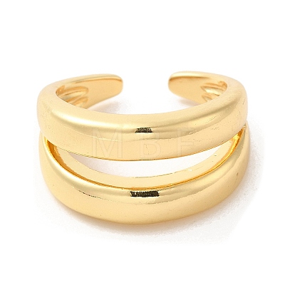 Brass Open Cuff Rings RJEW-P098-24G-1