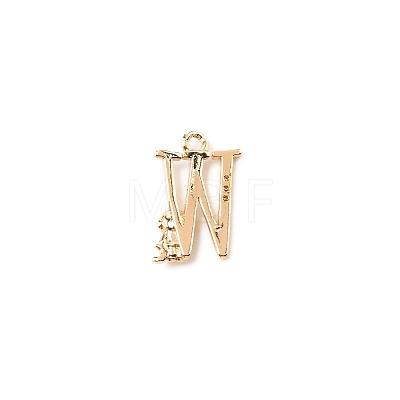 Brass Micro Pave Cubic Zirconia Charms KK-TAC0004-04W-1