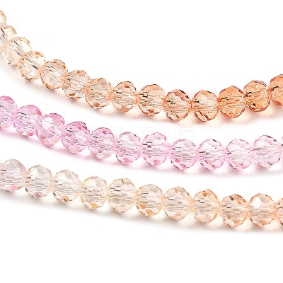 Transparent Painted Glass Beads Strands X1-DGLA-A034-T4mm-A20-1