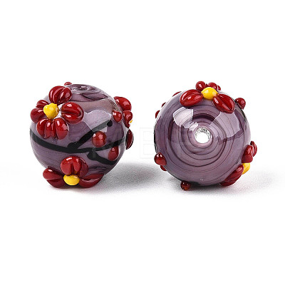 Handmade Lampwork Enamel Beads X1-LAMP-T023-23G-1