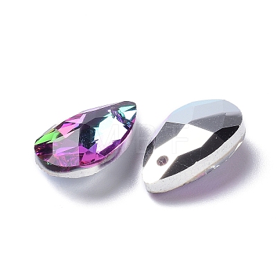 Faceted Teardrop Glass Pendants X-GLAA-O008-A21-1
