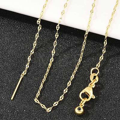 1.5MM Adjustable Slider Brass Dapped Chain Necklaces for Men Women NJEW-L012-10G-1