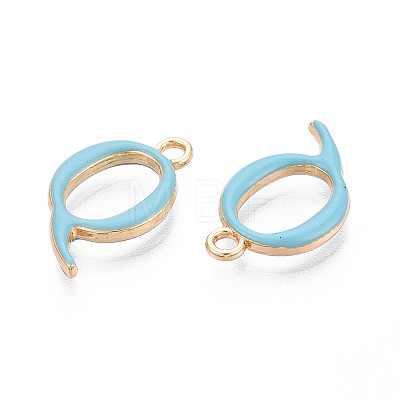 Rack Plating Alloy Enamel Pendants ENAM-T024-53Q-G-1